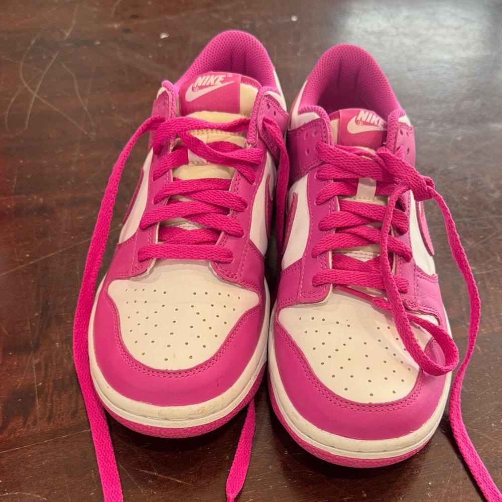 Nike  Fuchsia and White Sneakers. Worn once. Size 7y